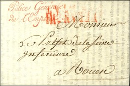 ' Police Générale / De L'Empire ' Rouge (S N° 3312) Sur Lettre Avec Texte Daté Du 13 Avril 1815 (période Des Cent-Jours) - Civil Frank Covers