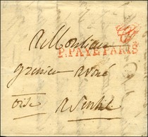 P.PAYE PARIS Rouge + Griffe Rouge De Contrôle Des Franchises Sur Lettre Avec Texte Daté Du 25 Avril 1815 (Cent-Jours). - - Civil Frank Covers