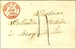 Càd Rouge MAISON DU ROI / NEUILLY (S. N° 4565) Sur Lettre Taxée. 1840. - SUP. - R. - Lettres Civiles En Franchise