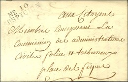 N° 10 / SUSPICION (S N° 9582) Au Recto D'une Lettre Avec Texte Daté De Paris Le 5 Brumaire An 3. - TB / SUP. - R. - 1701-1800: Precursori XVIII