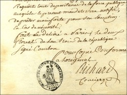 MAISON DE JUSTICE DU TRIBl CRIMel (S N° 9710 C) En Marge D'un Texte Daté Le 2 Floréal An 3. - SUP. - 1701-1800: Précurseurs XVIII