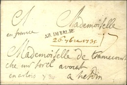 AR DITALIE + Mention Manuscrite '' 26 7bre 1735 '' Sur Lettre Sans Texte Pour Hesdin. - TB / SUP. - Bolli Militari (ante 1900)