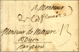 '' De L De Flandre '' Sur Lettre Avec Texte Daté '' Au Camp D'Hassum Le 12 Juillet 1702 ''. - TB. - R. - Marques D'armée (avant 1900)