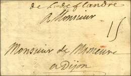 '' De L De Flandre '' Sur Lettre Avec Texte Daté '' Au Camp De Corbeck Le 15 Août 1705 ''. - TB. - R. - Bolli Militari (ante 1900)