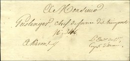 Lettre Avec Texte Daté De Krems Le 1 Août 1809 Signée De L'Ordonnateur Du 11e Corps D'Armée Deschample Adressée Localeme - Sellos De La Armada (antes De 1900)