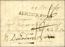 ARM.DU.B.RHIN Sur Lettre Avec Texte Daté Du Camp D'Holber Fladt. 1757. - TB / SUP. - Bolli Militari (ante 1900)