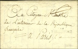 87 / DELLEMONT Sur Lettre Avec Texte Daté An 8 Adressé En Franchise à Paris. - TB / SUP. - R. - 1792-1815: Veroverde Departementen