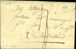 87 / PORENTRUY Sur Lettre Avec Texte Daté 1800. - TB. - 1792-1815: Dipartimenti Conquistati