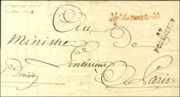 87 / PORENTRUY + Franchise Rouge Dept Du Mont Terrible Sur Lettre Avec Texte Partiel Pour Paris. An 5. - TB. - 1792-1815: Dipartimenti Conquistati