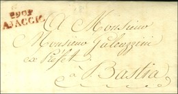 P.90.P. / AJACCIO Rouge Sur Lettre Avec Texte Daté 1815. - TB / SUP. - 1792-1815: Veroverde Departementen