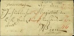 P.102.P. / BONN Rouge Sur Lettre Avec En-tête Illustré Et Texte Daté 1813. - TB. - 1792-1815: Départements Conquis