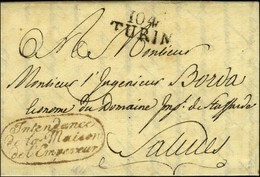 104 / TURIN. Au Recto, Franchise Rouge Intendance / De La Maison / De L'Empereur. 1811. - TB / SUP. - 1792-1815: Veroverde Departementen