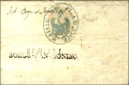 DEB. 111 / BORGO-SAN-BONINO + Déboursé Manuscrit Sur Lettre Avec Texte De La Mairie De Plaisance. Au Recto, PLAISANCE Ro - 1792-1815: Dipartimenti Conquistati