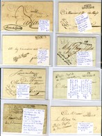Lot De 13 Lettres De Livourne Avec Franchises Diverses. - B / TB. - 1792-1815: Conquered Departments