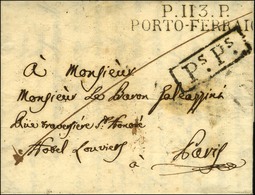 P.113.P. / PORTO FERRAIO Sur Lettre Avec Texte Daté 1812. - TB / SUP. - R. - 1792-1815 : Departamentos Conquistados