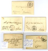 Lot De 5 Lettres Du Département De La Méditerranée Dont 3 Franchises. - B / TB. - 1792-1815: Conquered Departments