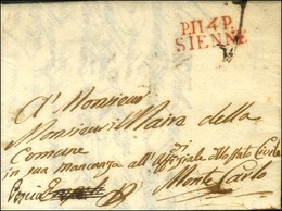 P.114.P. / SIENNE Rouge Sur Lettre Avec Texte Daté 1810 Adressée à Empoli Et Réexpédiée à Monte Carlo. - TB / SUP. - 1792-1815: Départements Conquis