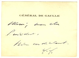 GAULLE Charles De (1890-1970), Général Et Homme D'État. - Other & Unclassified