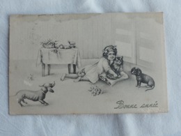 V.K Vienne 5134  Dog   And Child  Stamp 1930   A 203 - Dogs