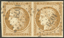 No 1, Paire Obl Pc 1079. - TB - 1849-1850 Cérès