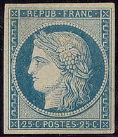 * No 4, Bleu, Aminci Rebouché Mais TB D'aspect. - R - 1849-1850 Ceres