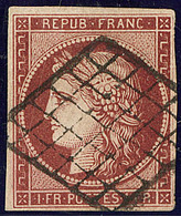 No 6B, Obl Grille, Belle Nuance Foncée. - TB - 1849-1850 Cérès