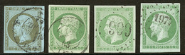 Nos 11, 12 (3 Nuances Et Obl Différentes). - TB - 1853-1860 Napoléon III