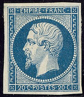 (*) No 14Aa, Bleu Foncé, Gomme Très Partielle Et Pli. - TB - 1853-1860 Napoléon III