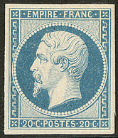 ** No 14Af, Bleu Laiteux, Très Frais. - TB - 1853-1860 Napoléon III