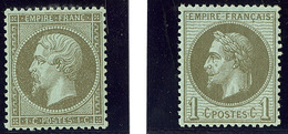 ** Nos 19a, 25. - TB - 1862 Napoleone III