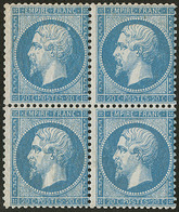 ** No 22, Bleu, Bloc De Quatre. - TB - 1862 Napoléon III.