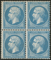 ** No 22, Bleu, Bloc De Quatre. - TB - 1862 Napoleone III