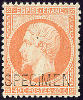 ** Surchargé "SPECIMEN". No 23d, Très Frais. - TB. - R - 1862 Napoléon III