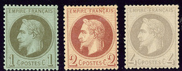 * Nos 25, 26A (*), 27A. - TB - 1863-1870 Napoléon III Con Laureles