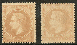 * Nos 28A, 28B. - TB - 1863-1870 Napoléon III Con Laureles