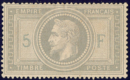 * 5 Et F En Bleu. No 33A, Pd Mais TB D'aspect. - R - 1863-1870 Napoléon III Con Laureles