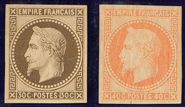* Rothschild. Nos 30c (gomme Glacée), 31c. - TB - 1863-1870 Napoléon III Lauré
