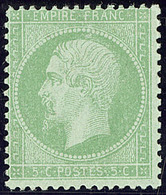 ** No 35, Vert Pâle Sur Bleu. - TB. - R - 1870 Beleg Van Parijs