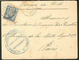 Lettre. La Canée. No 79, Obl Juil 1900 Sur Enveloppe Avec Cachet Militaire Et Mention "Troupes De Crête". - TB - Otros & Sin Clasificación