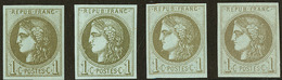 ** Nos 39I, 39II, 39IIIj (2). - TB - 1870 Emission De Bordeaux