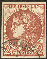 No 40II, Obl Cad 17. - TB - 1870 Ausgabe Bordeaux