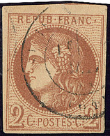 No 40II, Obl Cad 17, Belle Nuance Proche Du Marron. - TB - 1870 Emission De Bordeaux