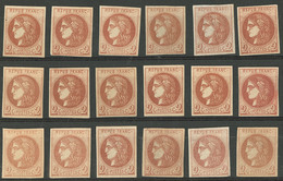 * No 40II, Nuances Diverses, Des Ex (*), Tous états Dont Réparés - 1870 Bordeaux Printing