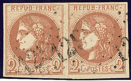 No 40IIa, Paire Obl Gc. - TB - 1870 Uitgave Van Bordeaux