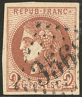 No 40IIf, Marron, Obl Cad. - TB - 1870 Bordeaux Printing
