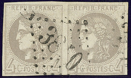 No 41II, Paire Obl Gc 3840. - TB - 1870 Bordeaux Printing