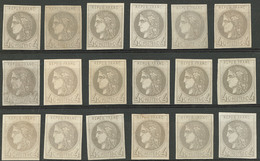 * No 41II, Nuances, Des Ex (*), Tous états Dont Réparés - 1870 Bordeaux Printing