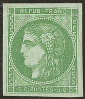 * No 42II, Vert, Large Charnière Mais Très Frais Et TB - 1870 Uitgave Van Bordeaux