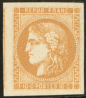 ** No 43IIf, Bistre-orangé, Un Voisin, Jolie Pièce. - TB. - R - 1870 Bordeaux Printing