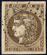 R Relié Au Cadre. No 47e, Pos. 2, Nuance Foncée. - TB - 1870 Uitgave Van Bordeaux